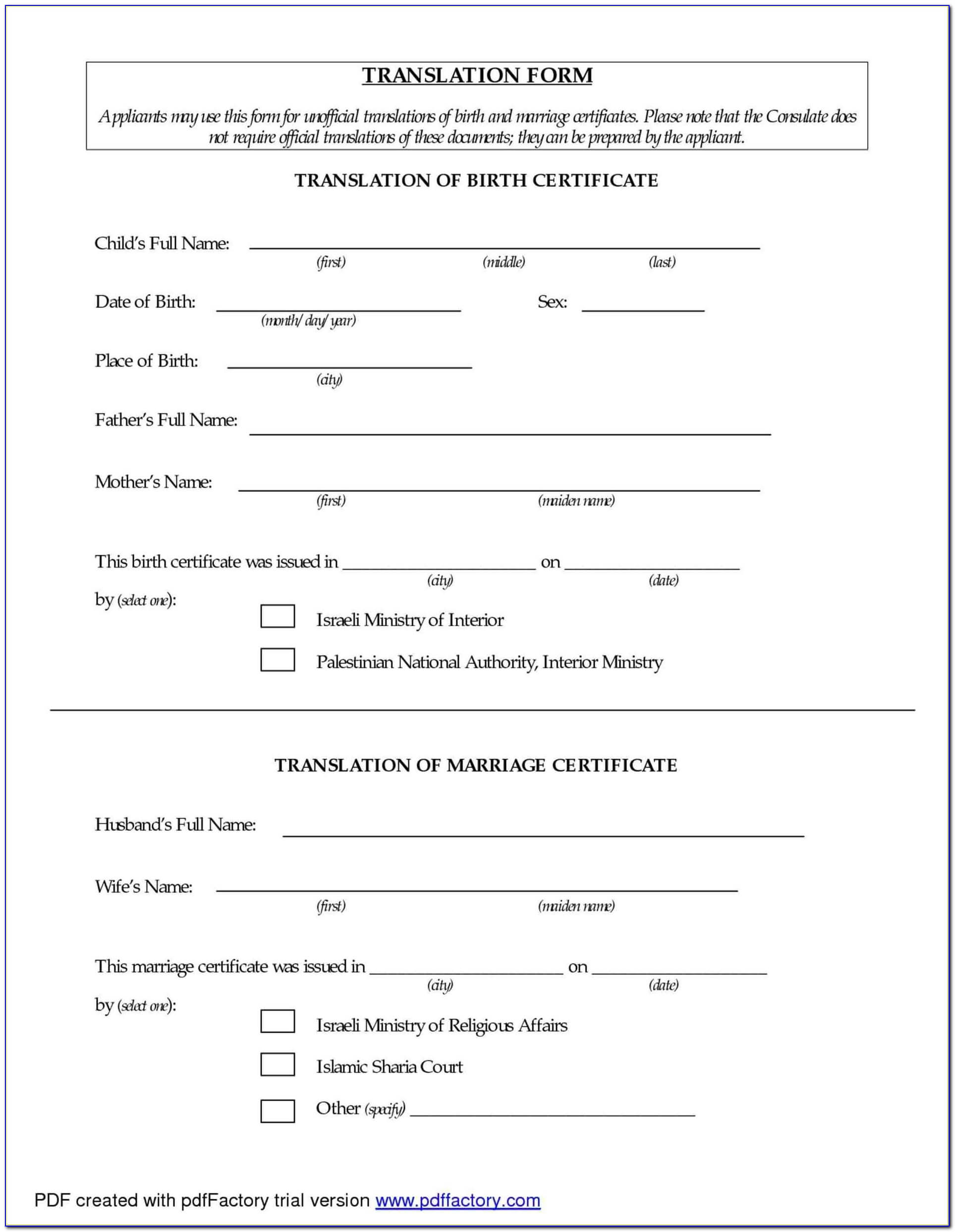 Mexican Birth Certificate Translation Template Best Of With Regard To Mexican Marriage Certificate Translation Template