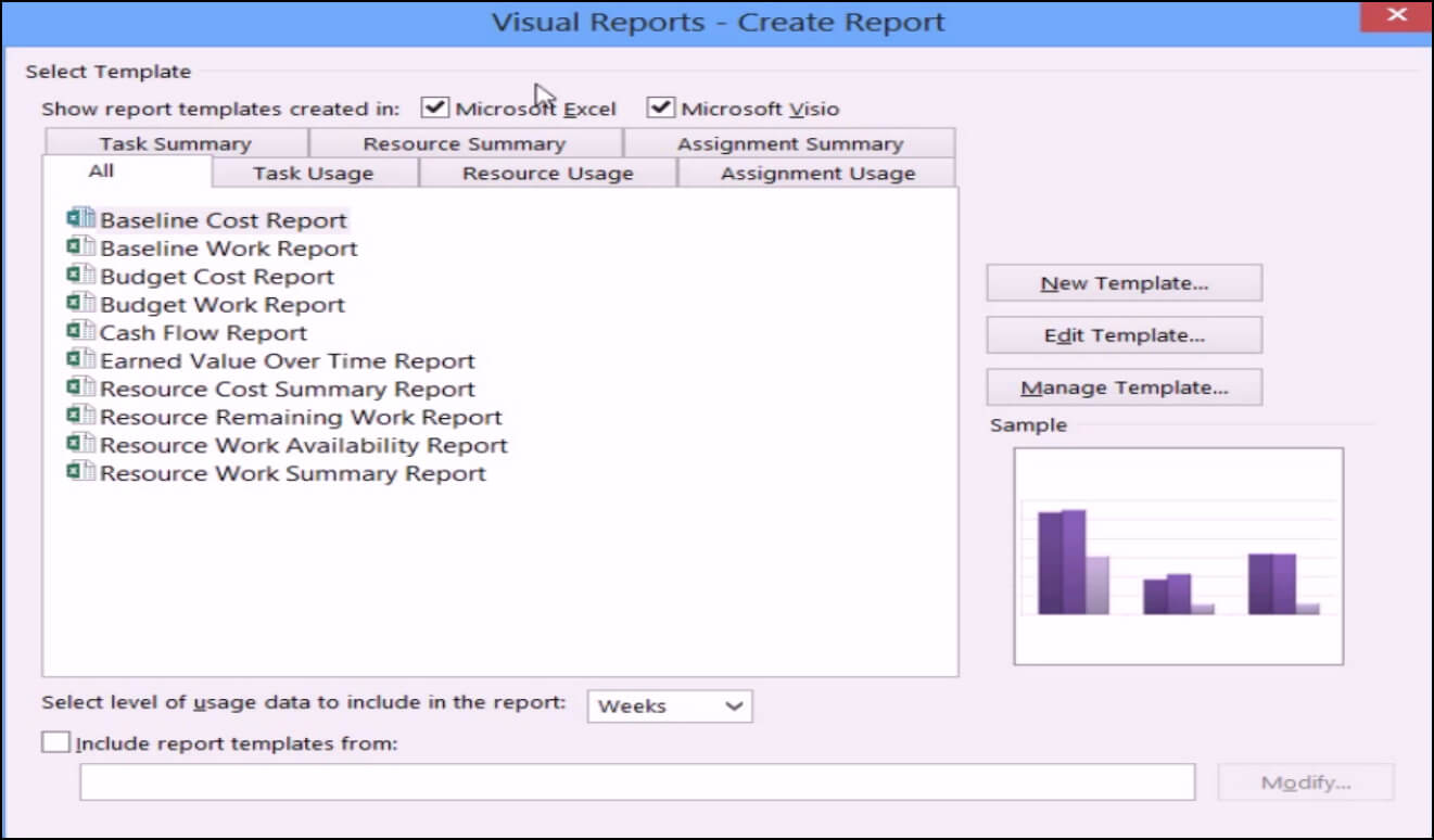 Microsoft Project 2013 Tutorial: Using Visual Reports Within Ms Project 2013 Report Templates