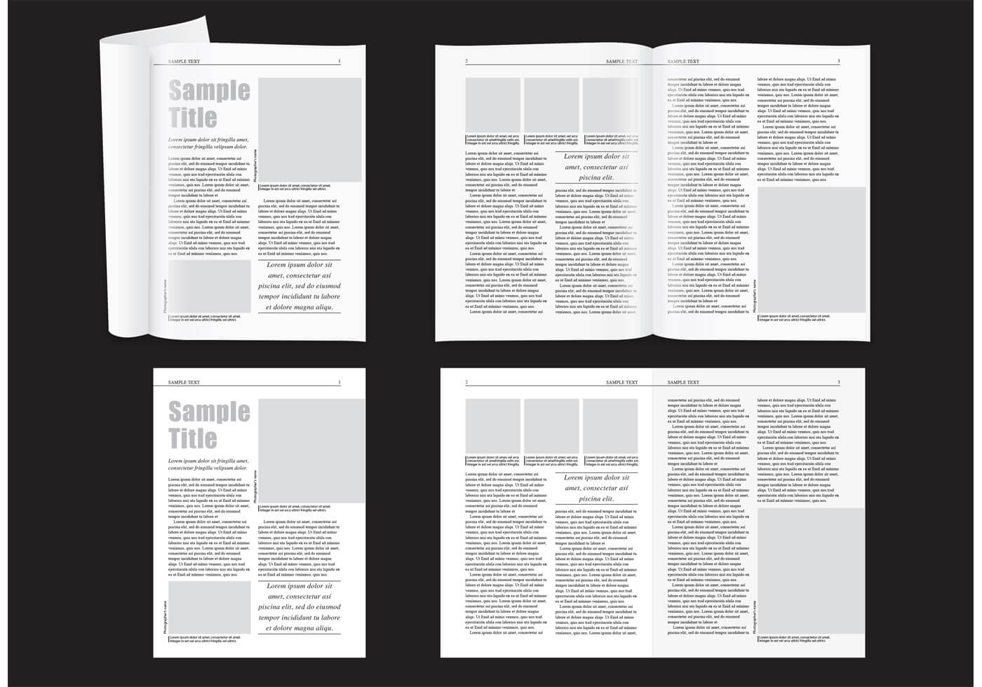 Minimal Magazine Layout – Download Free Vectors, Clipart Pertaining To Magazine Template For Microsoft Word