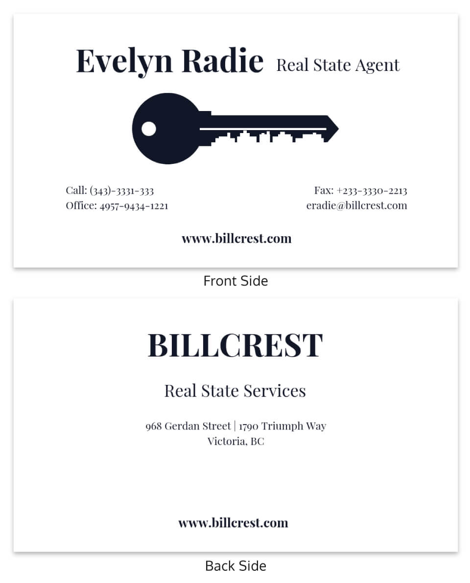 Minimal Real Estate Business Card Template For Dog Grooming Record Card Template