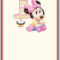 Minnie Mouse First Birthday Invitation Card | Invitations Online For Minnie Mouse Card Templates