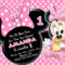 Minnie Mouse Invitation Card Templates In Minnie Mouse Card Templates