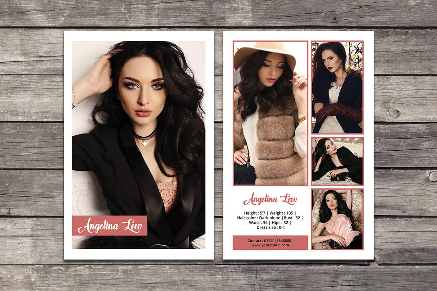 Model Comp Card On Behance Intended For Zed Card Template Free