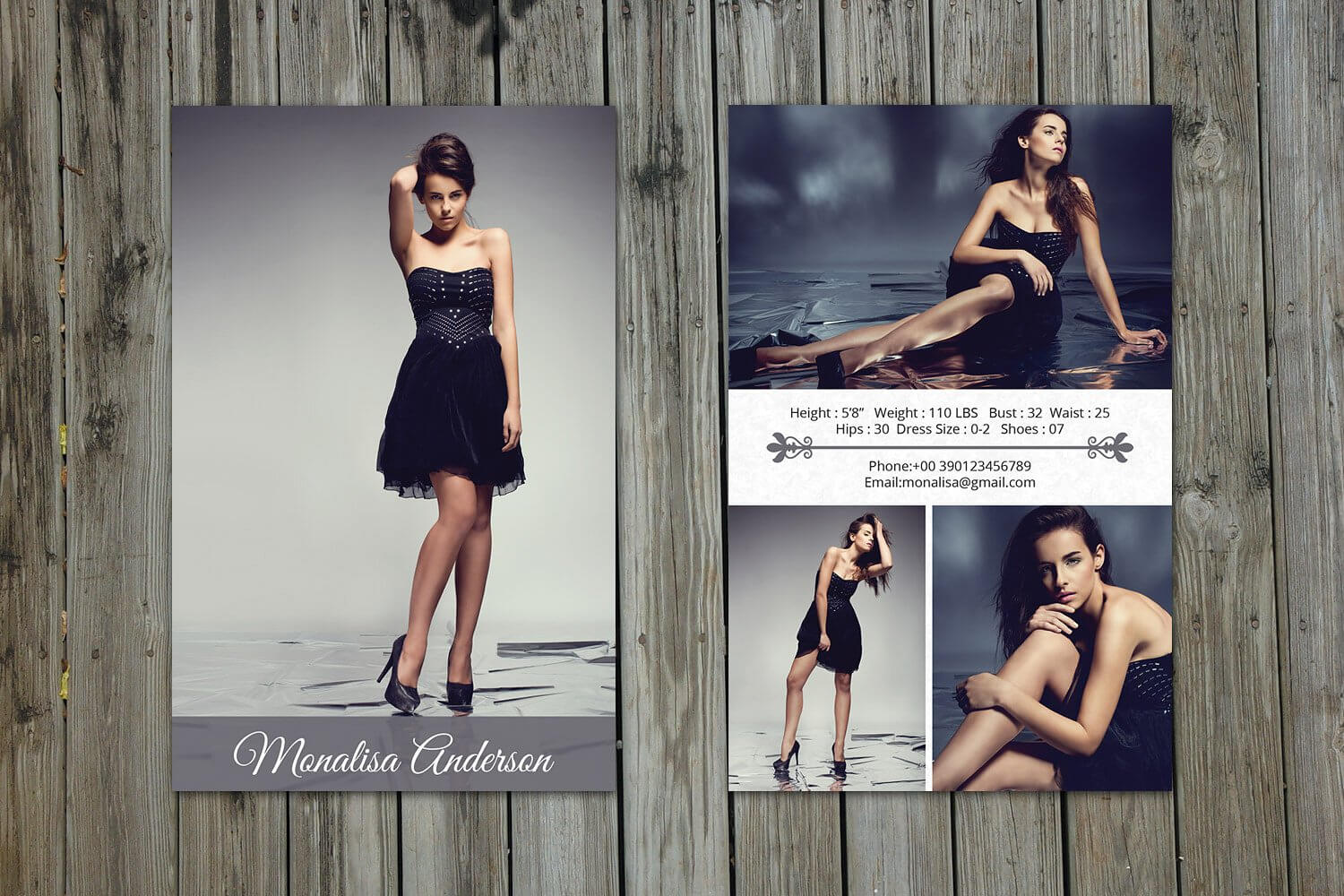 Modeling Comp Card Template – Sistec Within Comp Card Template Psd