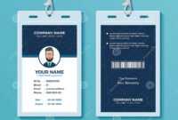 Modern And Clean Id Card Design Template Stock Vector with Conference Id Card Template