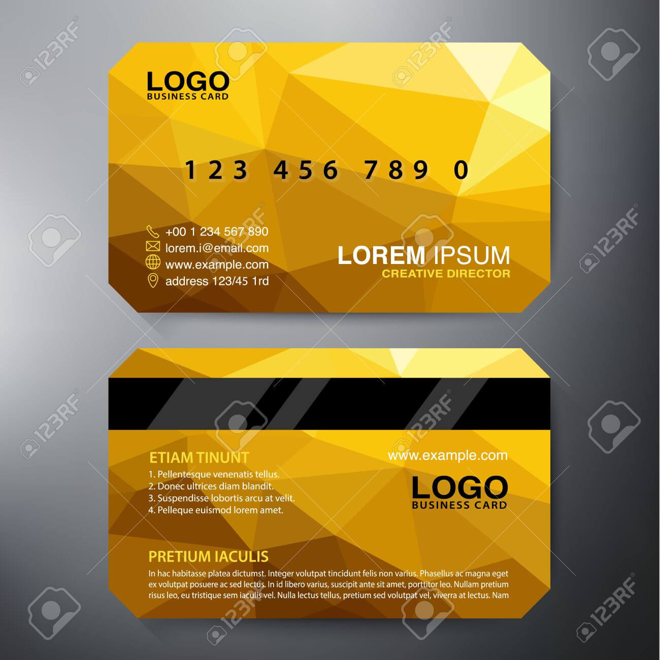Modern Business Card Design Template. Vector Illustration For Modern Business Card Design Templates