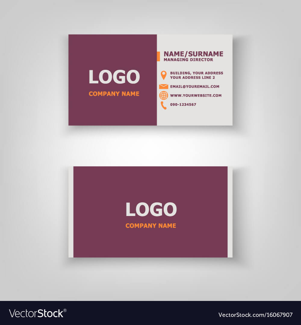 Modern Business Card Template Design Within Free Bussiness Card Template