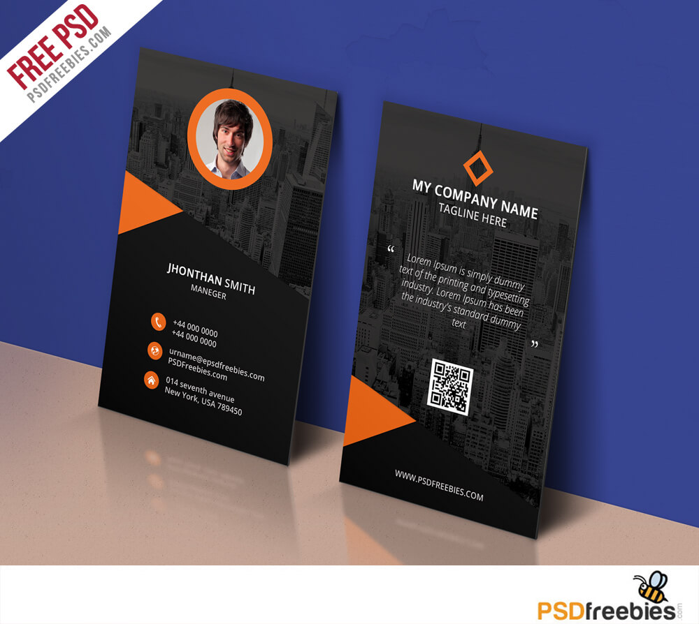Modern Corporate Business Card Template Free Psd Within Calling Card Template Psd