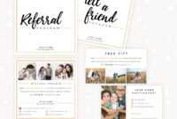 Modern Hand Lettering Referral Card Set - Strawberry Kit in Referral Card Template