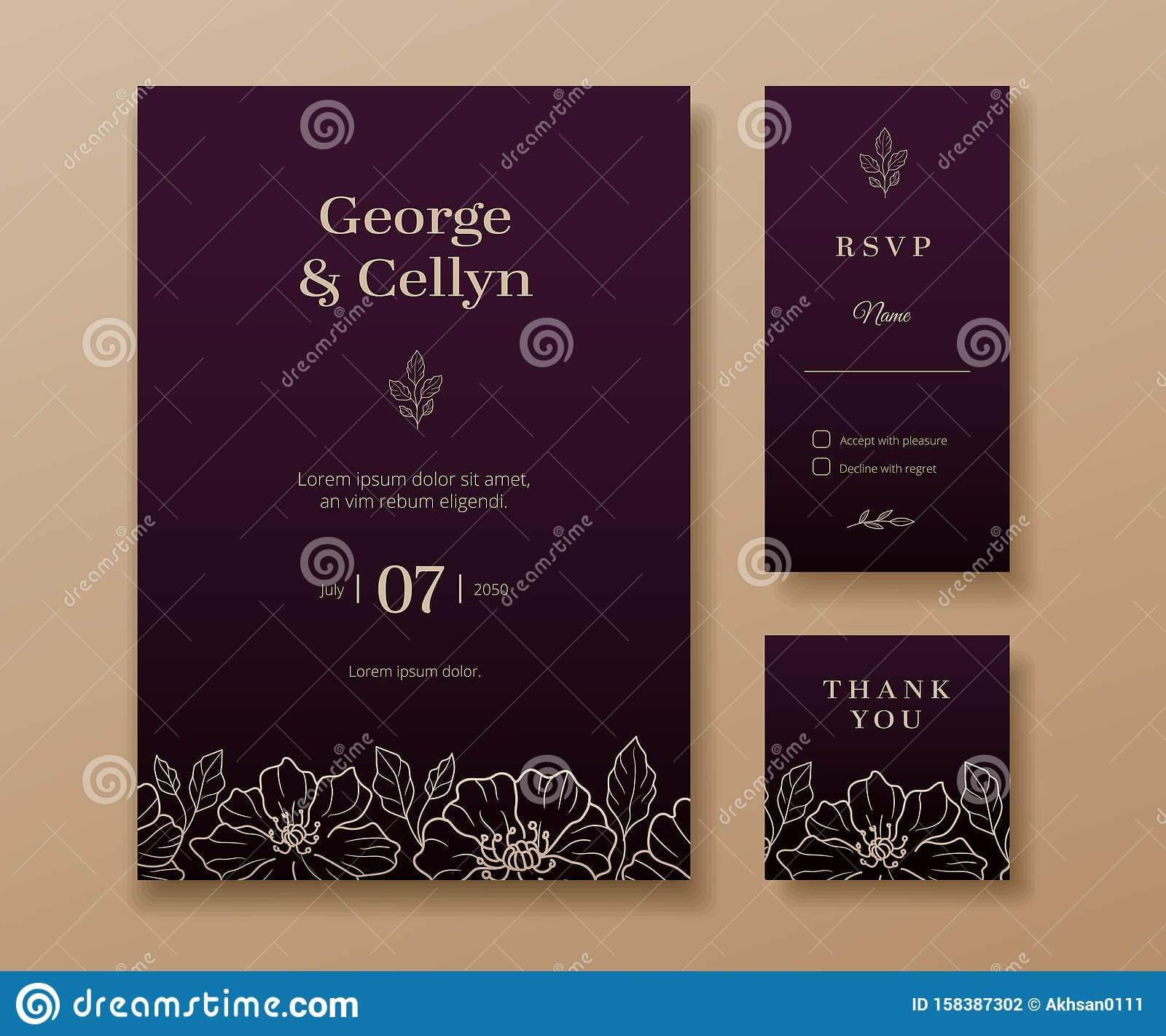 Modern Minimalist Floral Wedding And Event Invitation For Event Invitation Card Template
