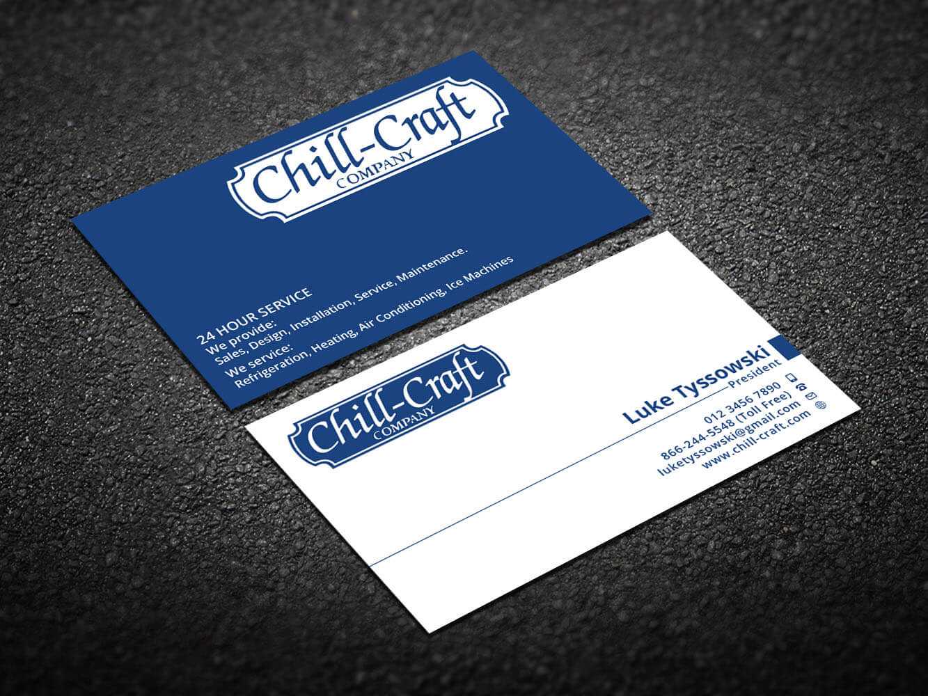 Modern, Professional, Hvac Business Card Design For Chill With Hvac Business Card Template