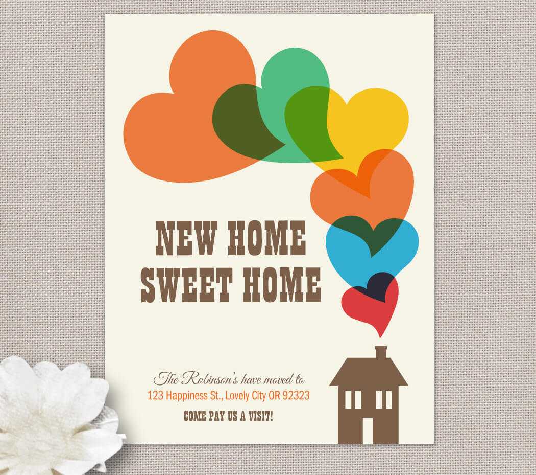 Moving Home Cards Template ] – Change Of Address New House Within Free Moving House Cards Templates