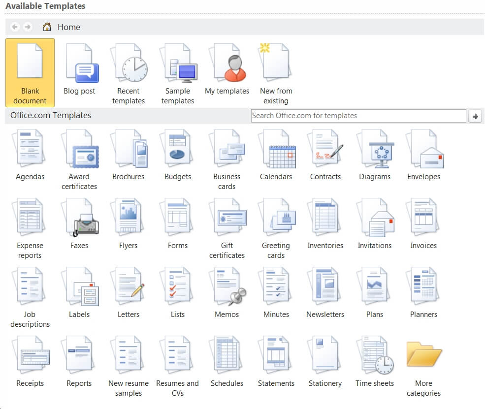 Ms Word 2010 — All The Templates You Need And Then Some Pertaining To How To Use Templates In Word 2010