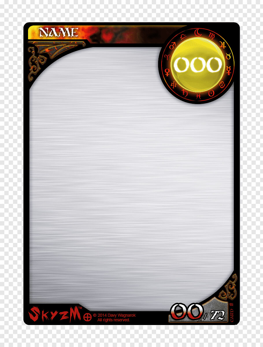 Multicolored Game Card Template, Template Collectable With Regard To Blank Magic Card Template