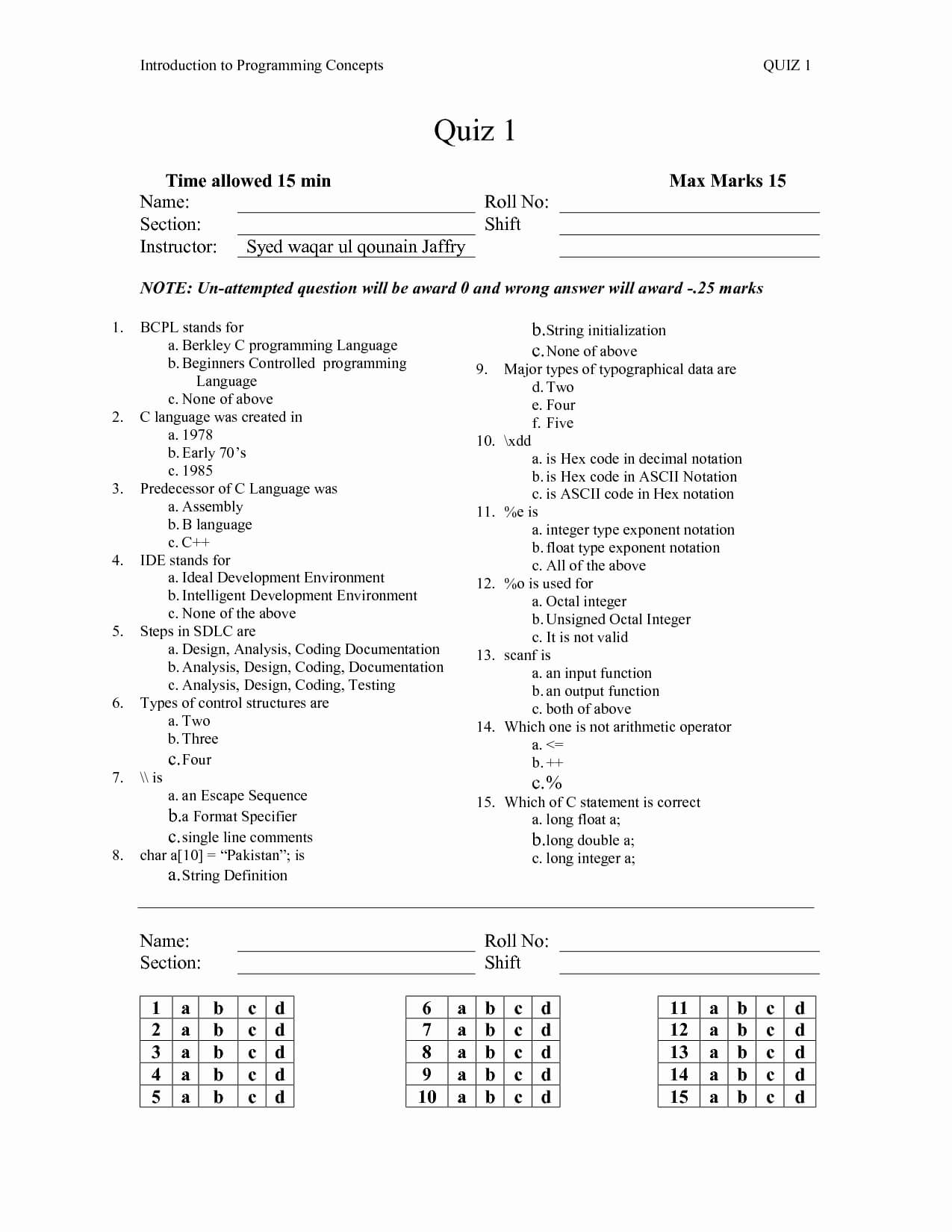 Multiple Choice Template Word | Florence Ambrose Intended For Test Template For Word