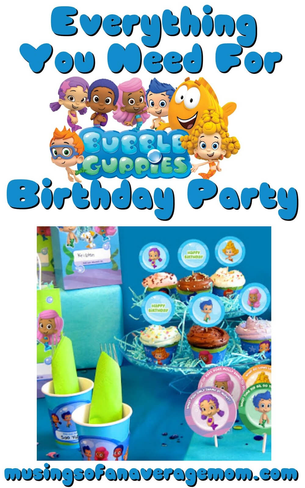 Musings Of An Average Mom: Bubble Guppies Party Printables With Regard To Bubble Guppies Birthday Banner Template