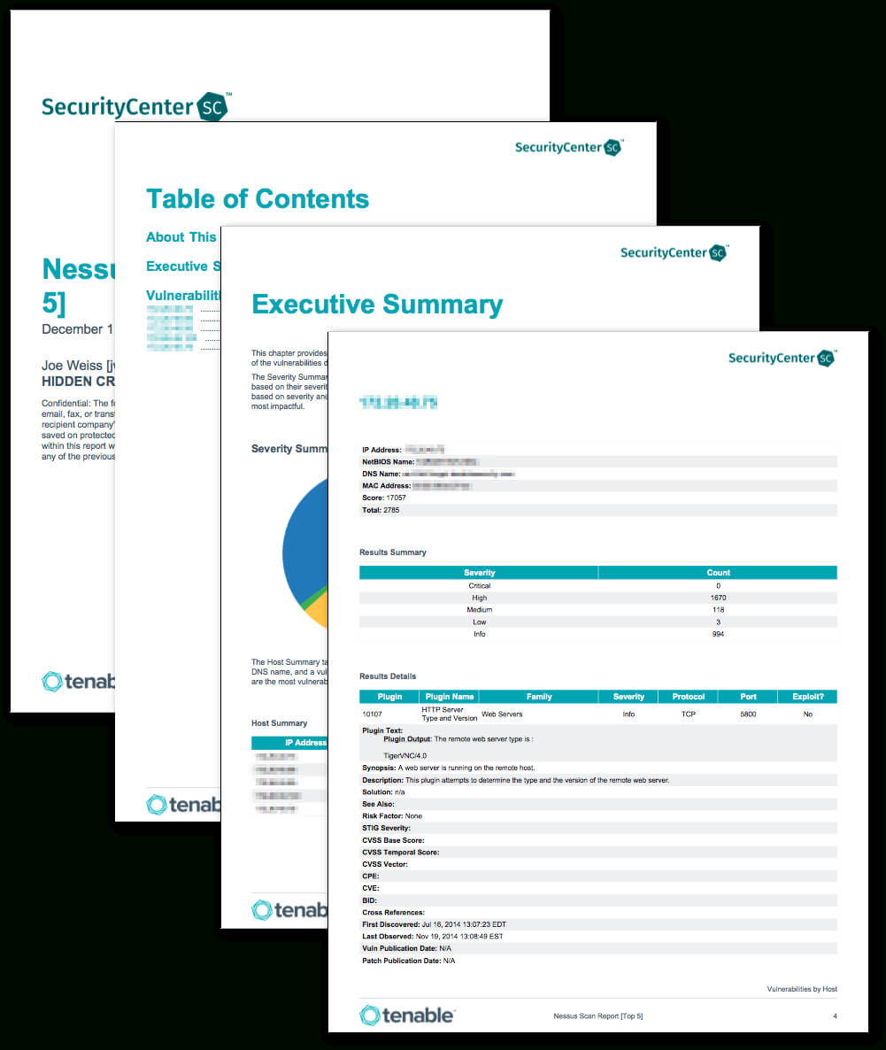 Nessus Scan Report (Top 5) - Sc Report Template | Tenable® With Regard To Nessus Report Templates