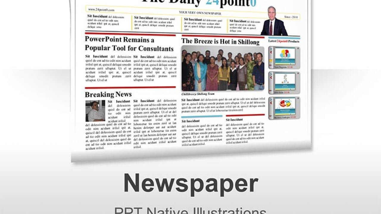 Newspaper Powerpoint Template Inside Newspaper Template For Powerpoint