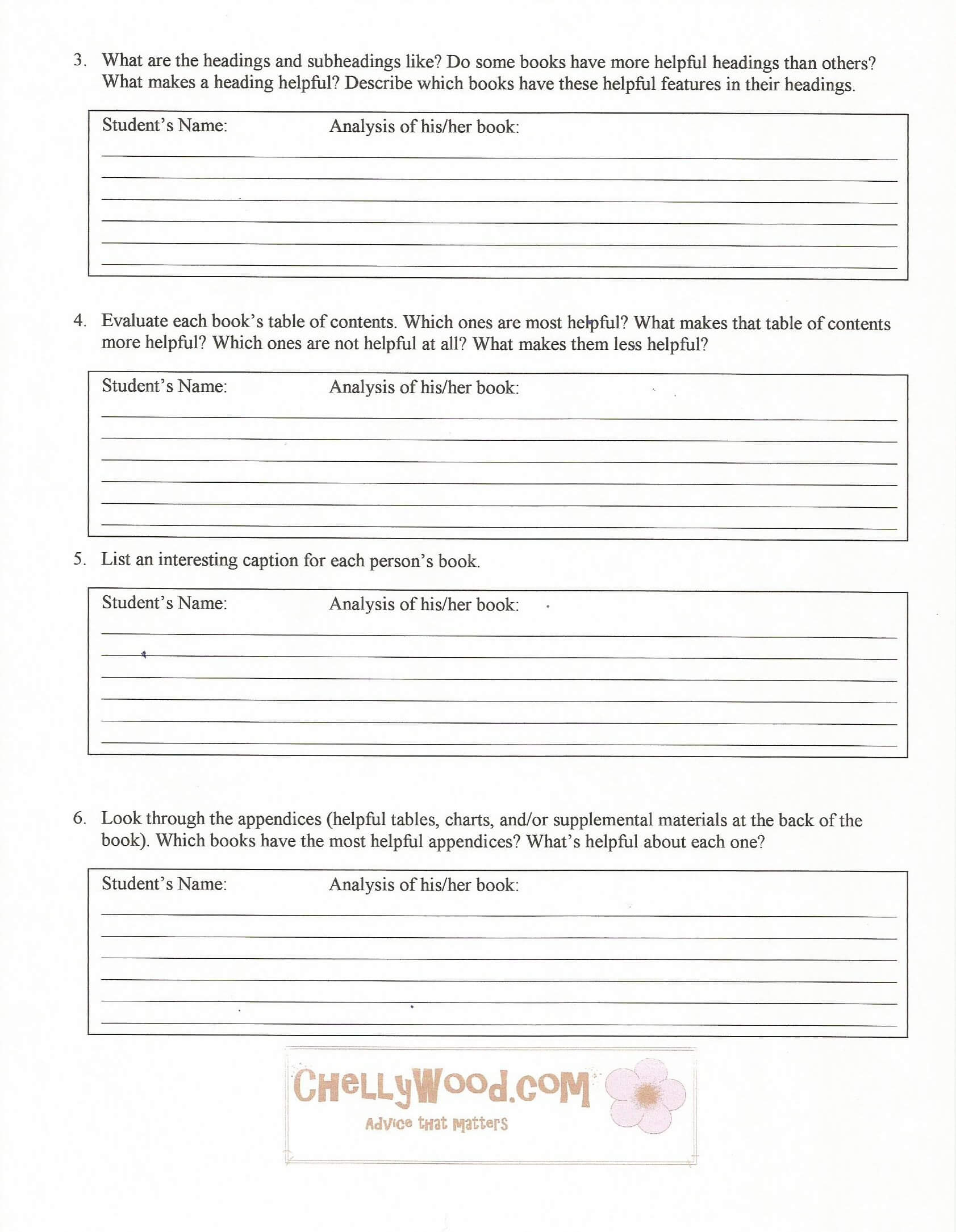 Nonfiction Diy Project Book Report Form Pg 2 | The English Within Nonfiction Book Report Template
