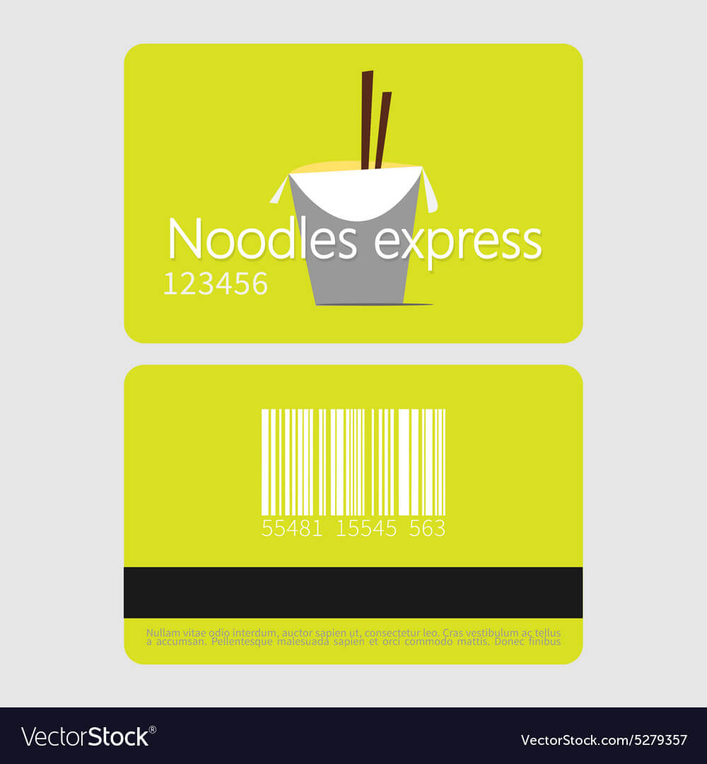 Noodles Restaurant Template Loyalty Card Design Within Loyalty Card Design Template