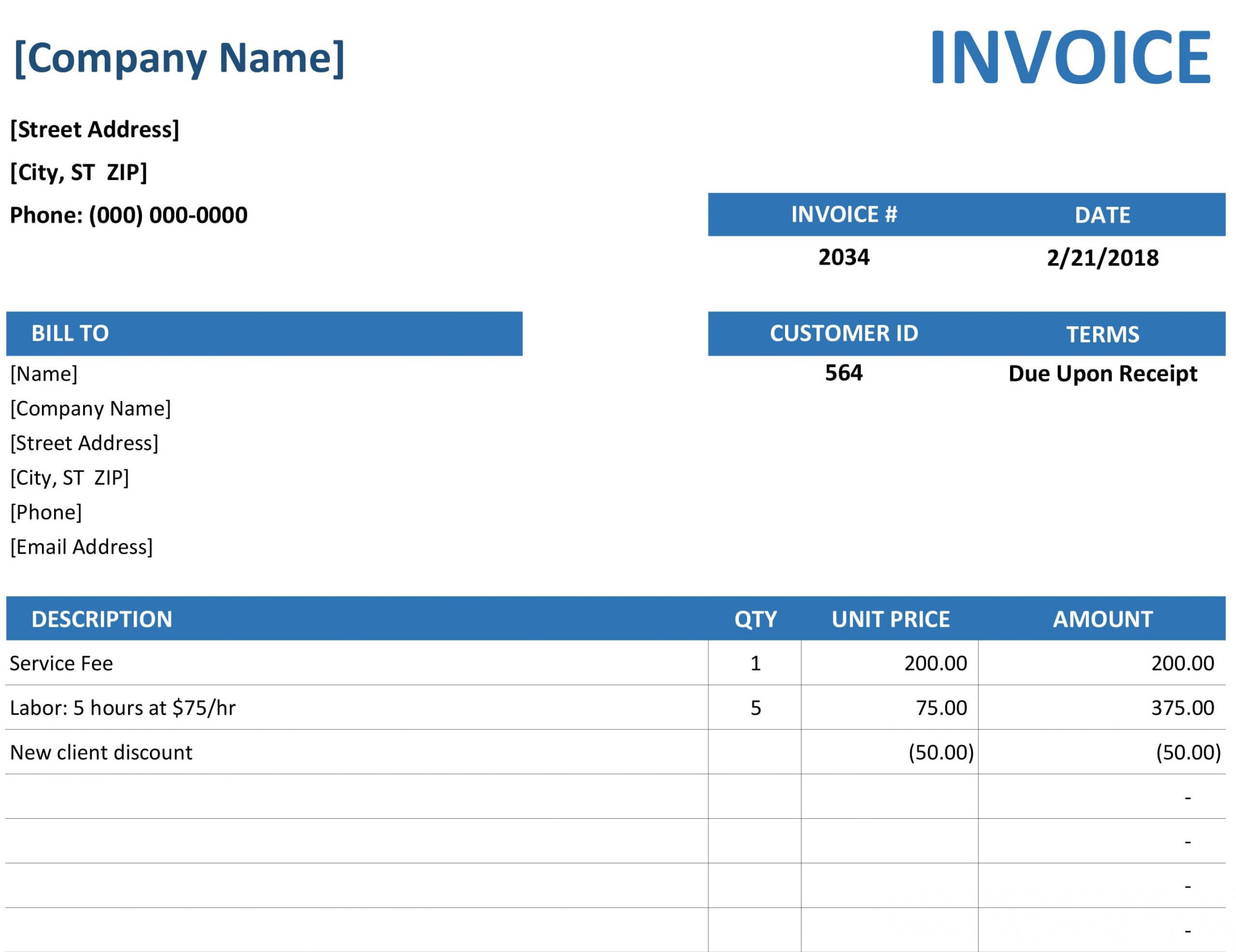Office Invoice Template Examples Download Open Templates Intended For Microsoft Office Word Invoice Template