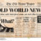 Old Newspaper Template Editable Word Free Download Article With Old Newspaper Template Word Free