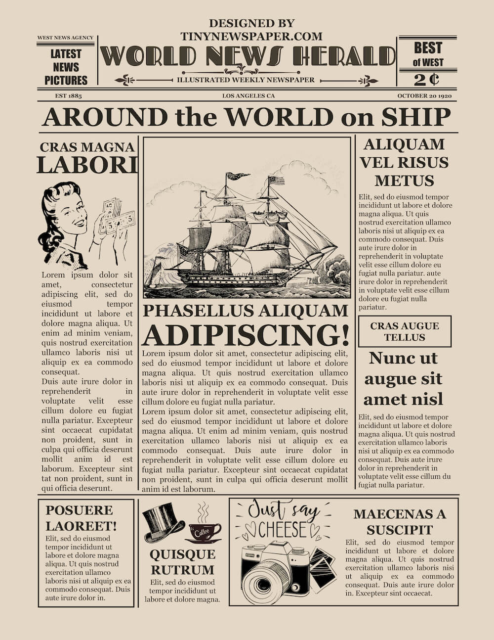 Old Newspaper Template Word Intended For Old Newspaper Template Word Free