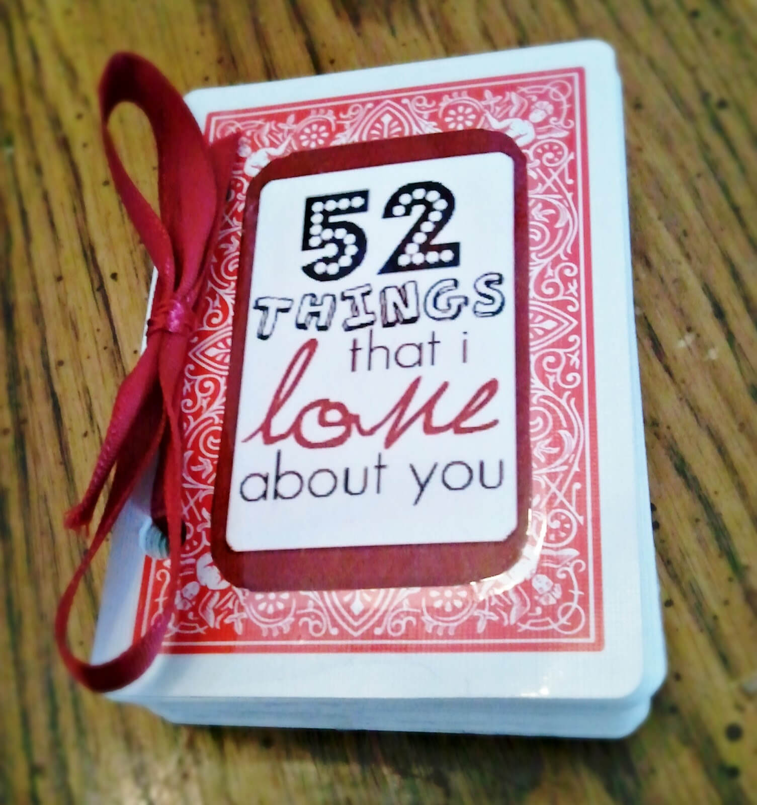 On A Cold Day: 52 Things I Love About You In 52 Things I Love About You Deck Of Cards Template