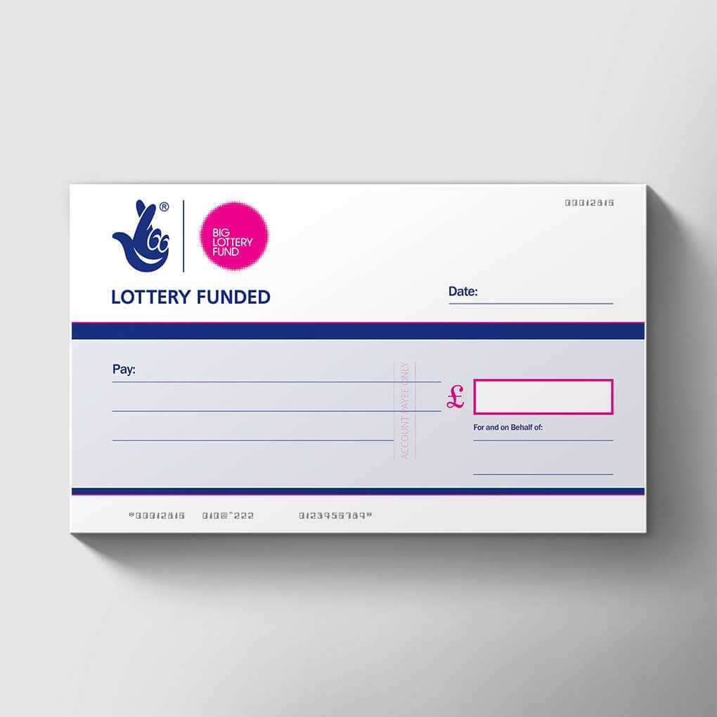 Order Large Reusable Lottery Presentation Novelty Cheques Within Blank Cheque Template Uk