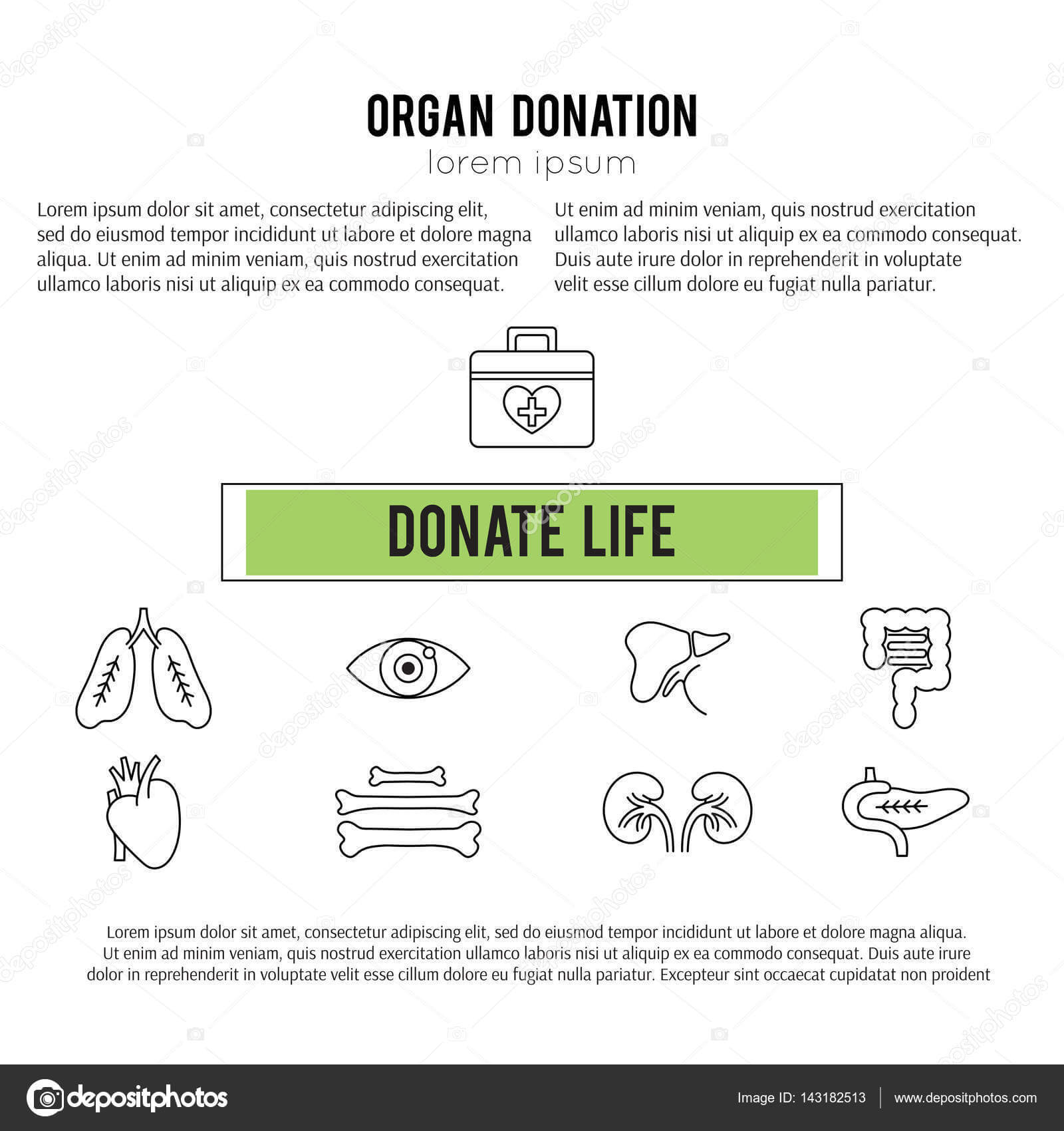 Organ Donation Template — Stock Vector © Julia Khimich In Donation Cards Template