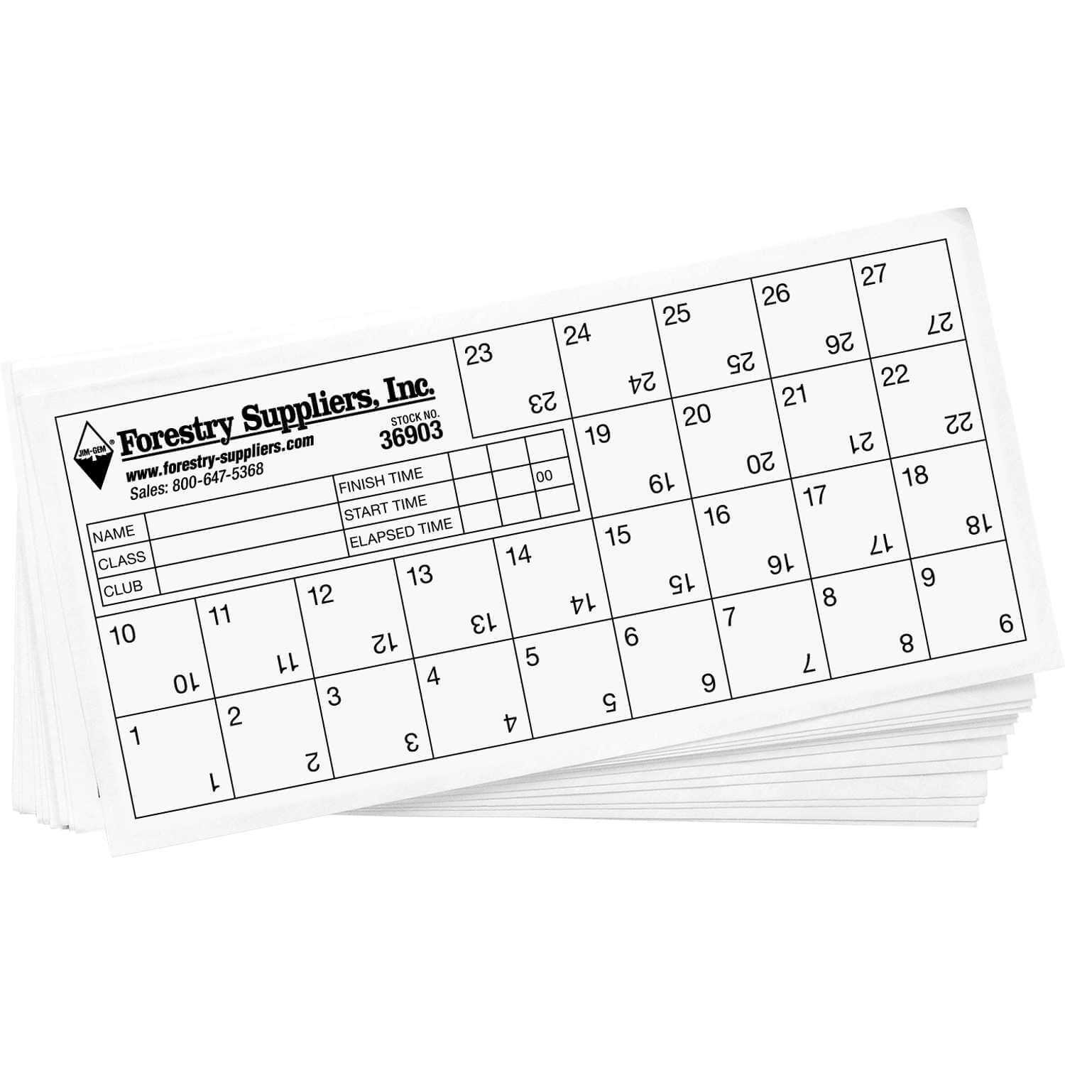 Orienteering Control Cards, Pack Of 25 | Forestry Suppliers Within Orienteering Control Card Template