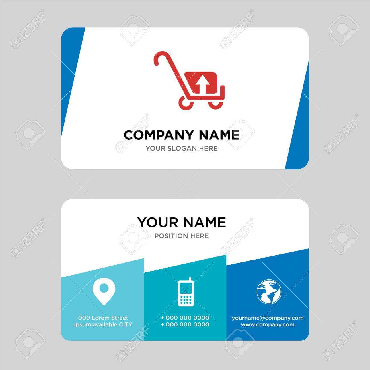 Package Transport For Delivery Business Card Design Template,.. With Transport Business Cards Templates Free