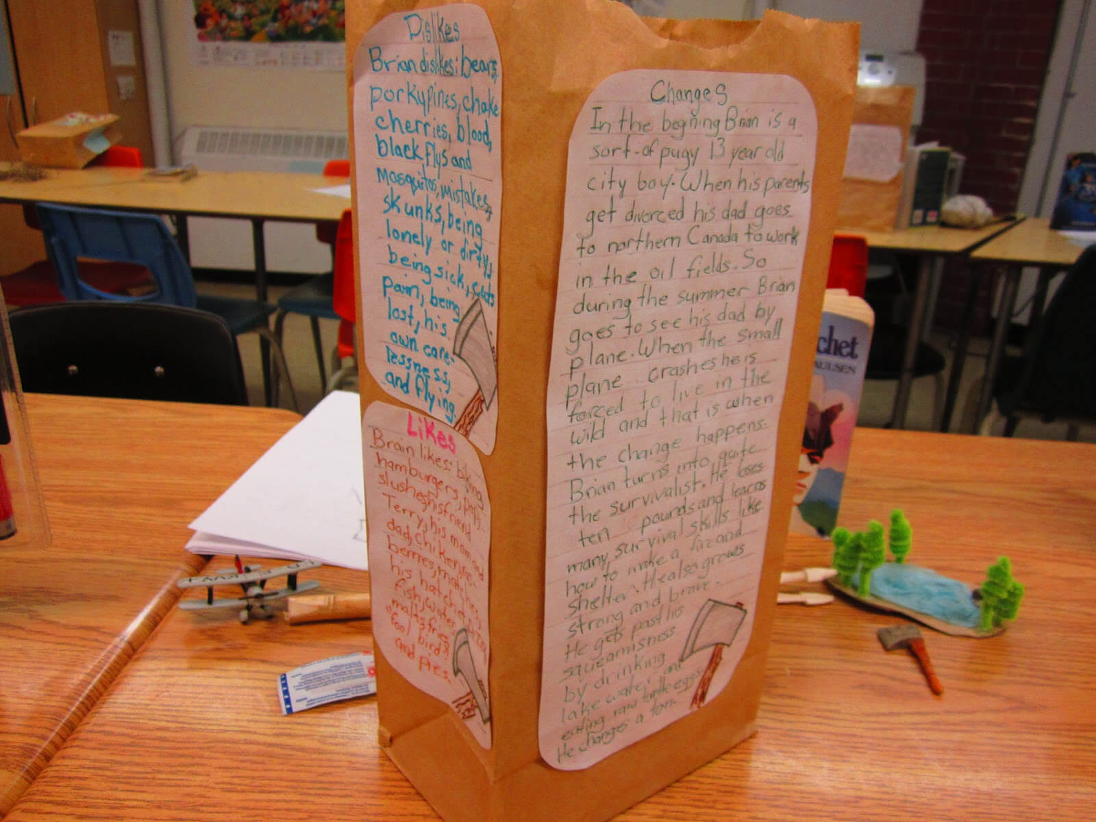 Paper Bag Characterization | Runde's Room Within Paper Bag Book Report Template