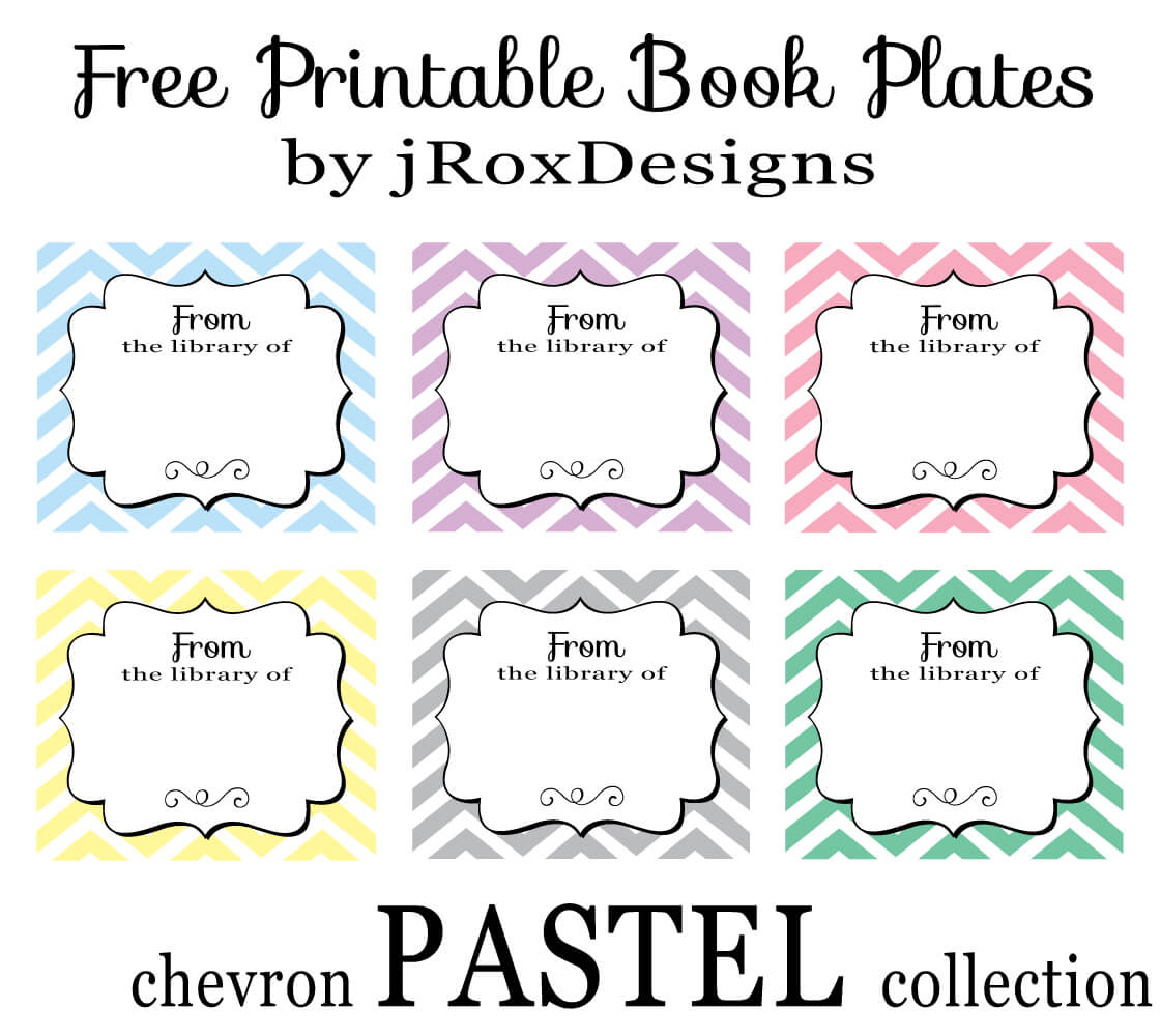 Pastel Chevron Book Plate | Jroxdesigns For Bookplate Templates For Word