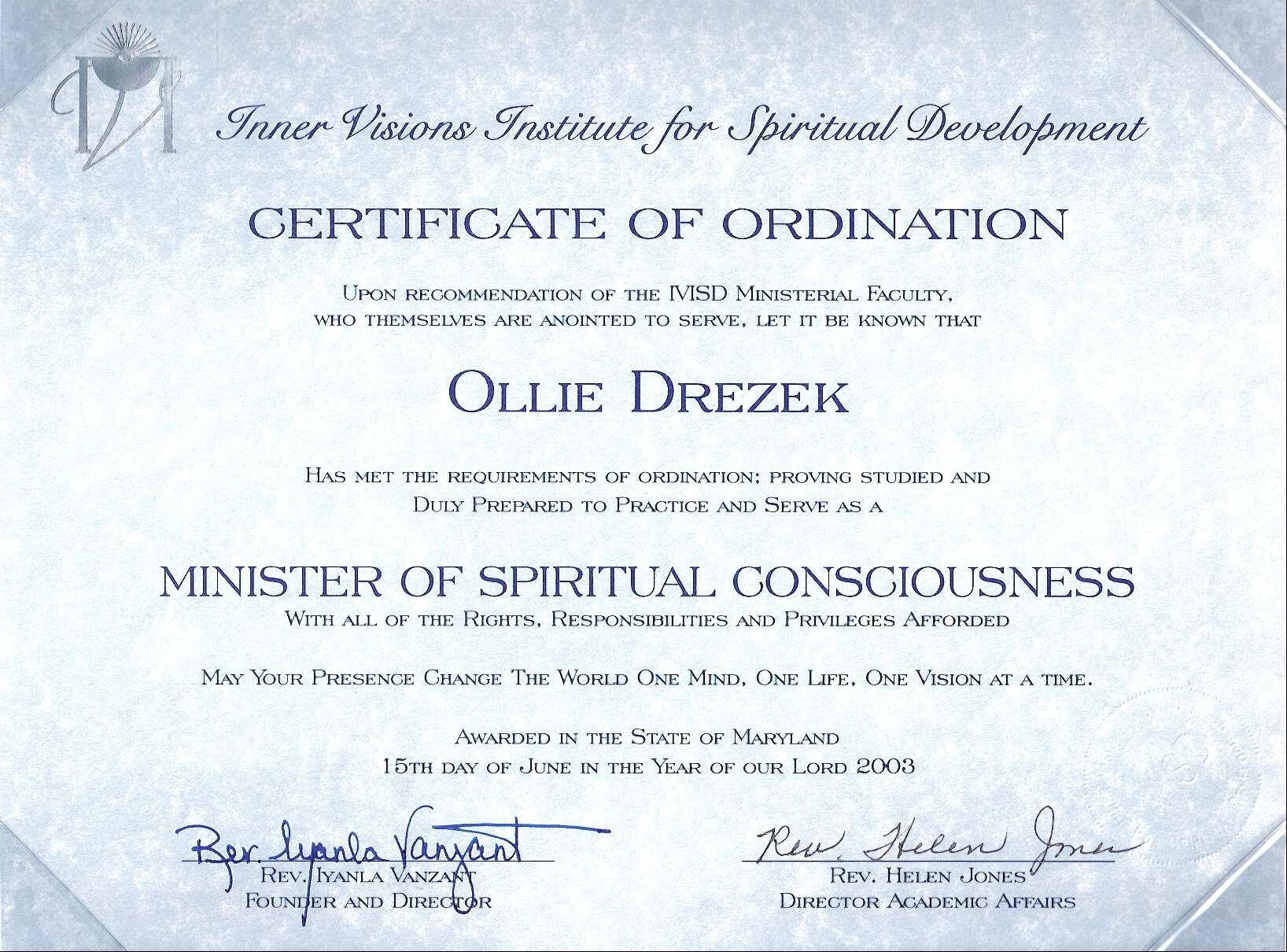 Pastor Ordination Certificate Templates – Yatay Regarding Ordination Certificate Templates