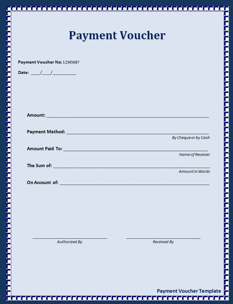 Payment Voucher Template | Free Printable Word Templates, Within Certificate Of Payment Template
