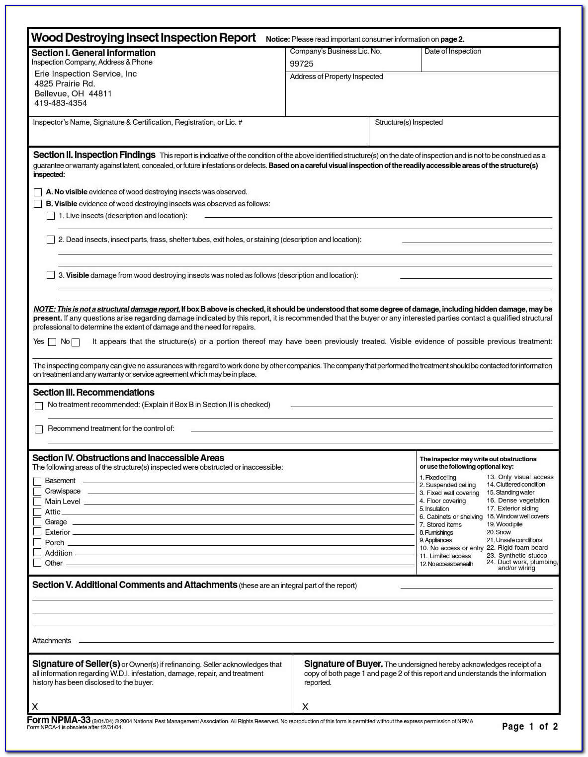 Pest Control Inspection Report Format – Form : Resume Pertaining To Pest Control Inspection Report Template