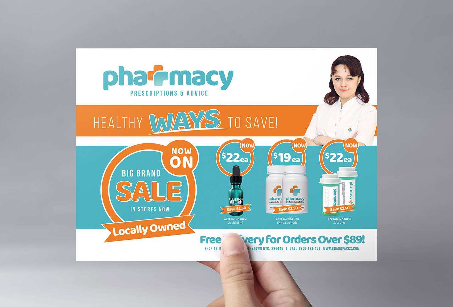 Pharmacy Flyer Template – Psd, Ai & Vector – Brandpacks In Pharmacy Brochure Template Free