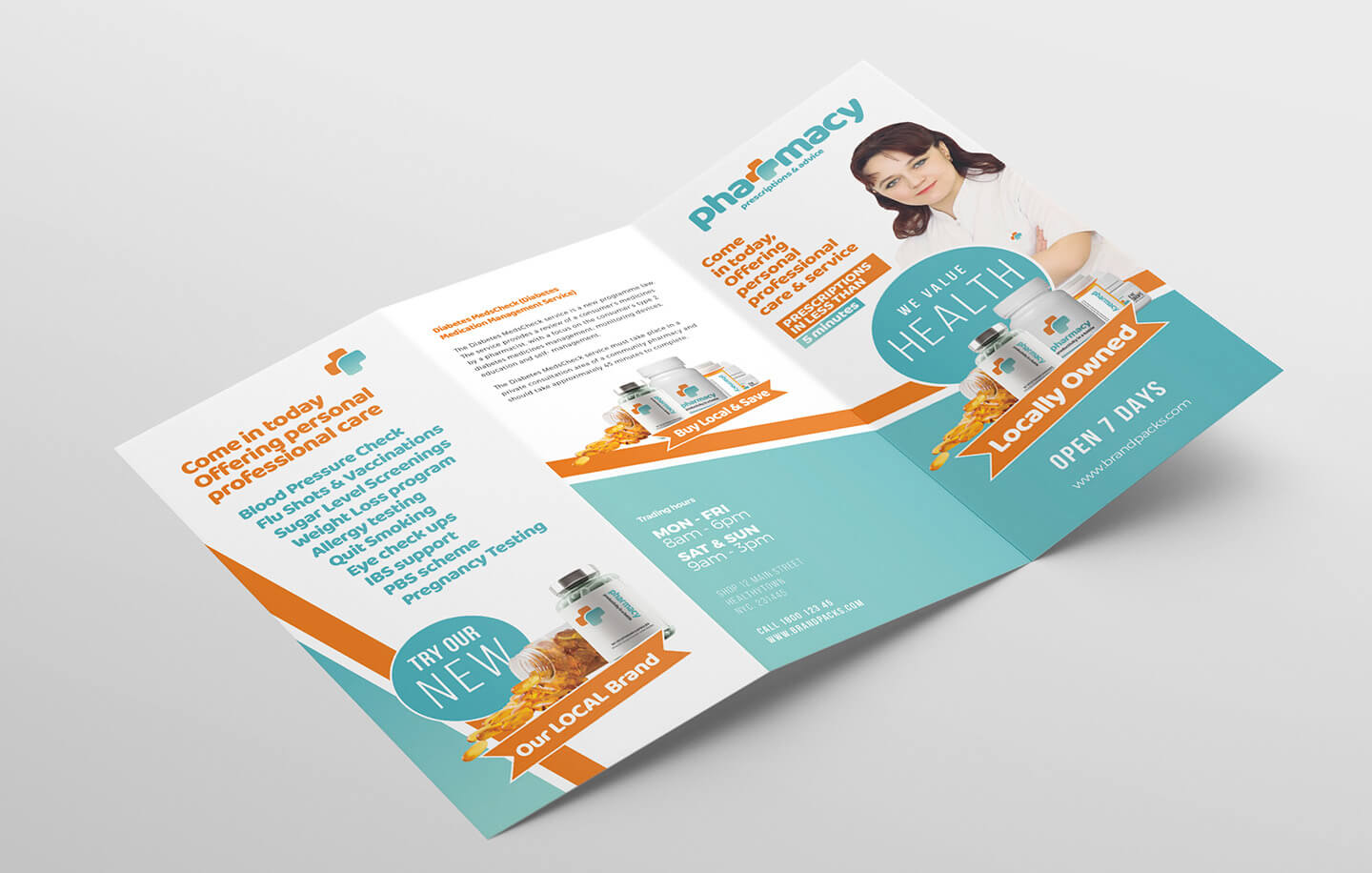 Pharmacy Tri Fold Brochure Template – Psd, Ai & Vector In Pharmacy Brochure Template Free