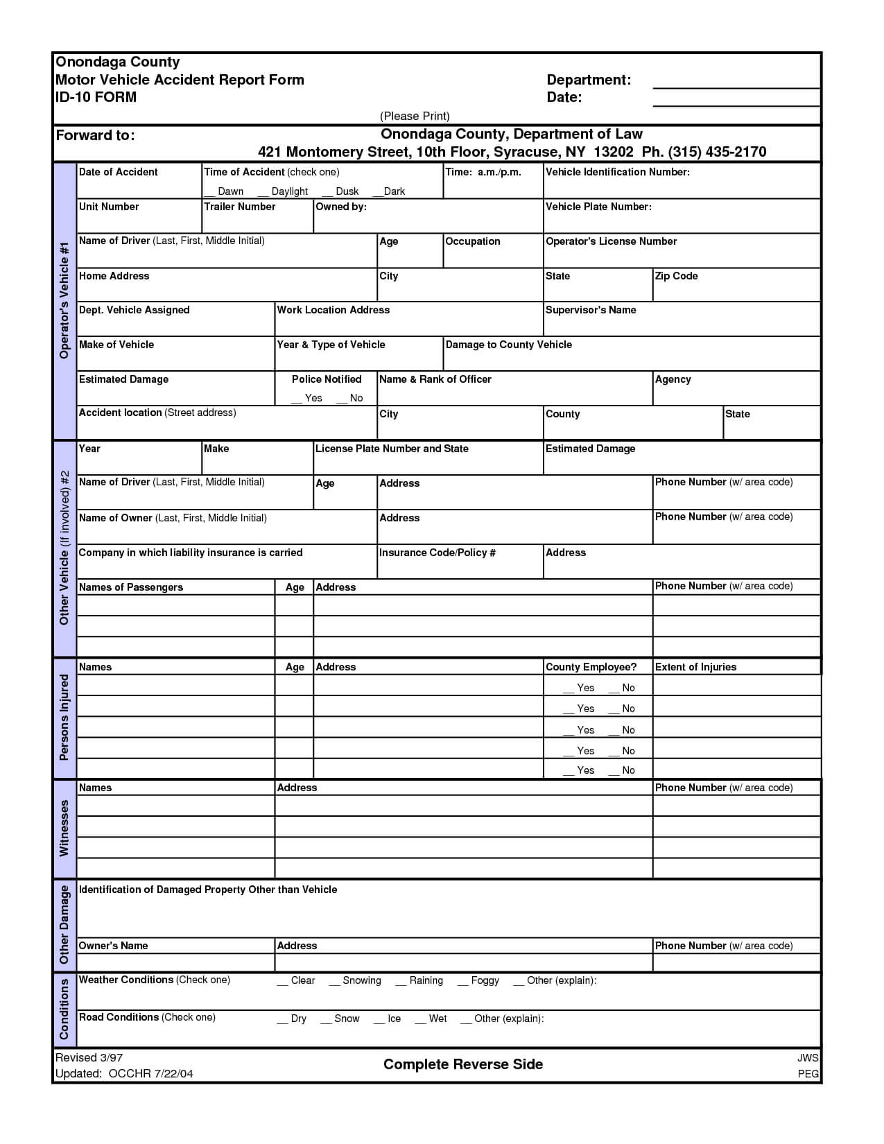 Phenomenal Automobile Accident Report Form Template Ideas Intended For Vehicle Accident Report Template