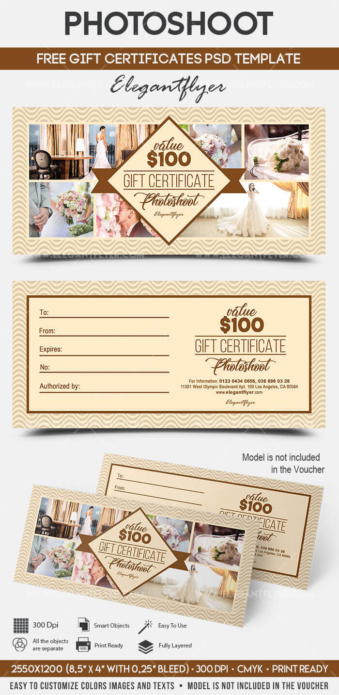 Photoshoot – Free Gift Certificate Psd Template On Behance Inside Photoshoot Gift Certificate Template
