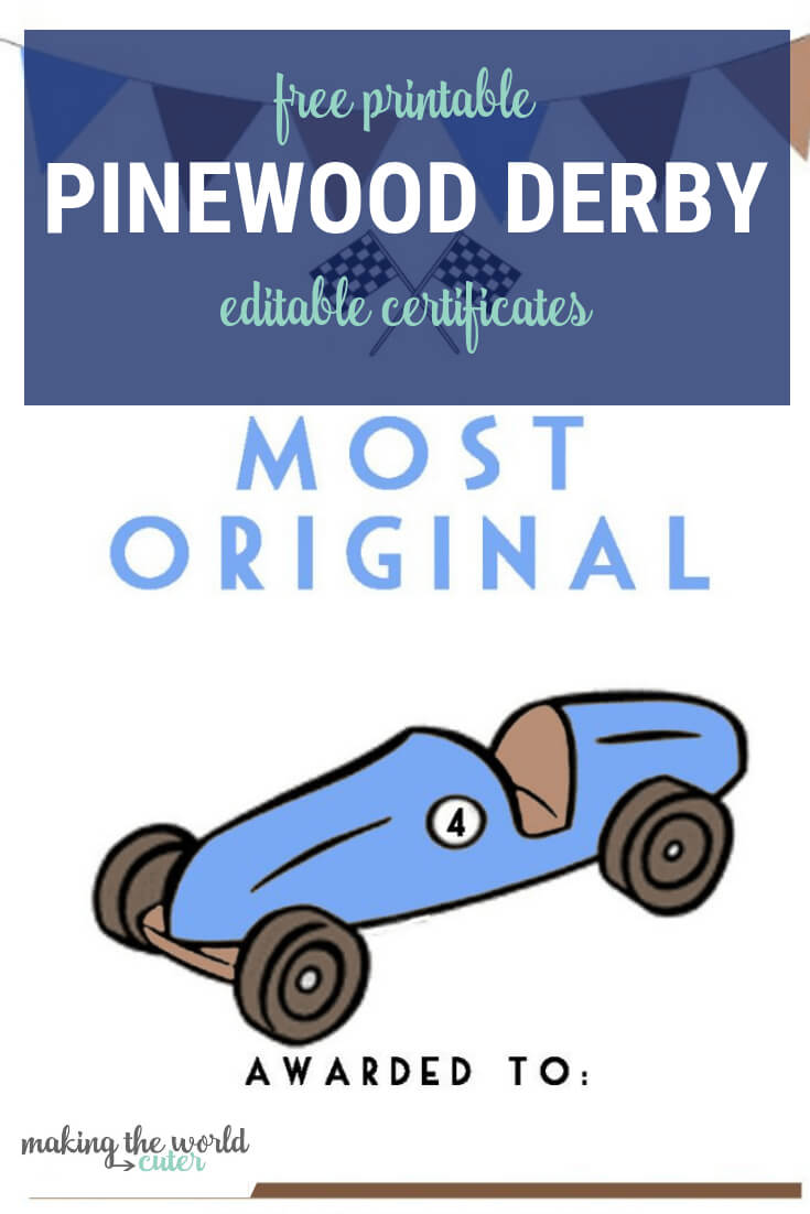 Pinewood Derby Certificates Inside Pinewood Derby Certificate Template