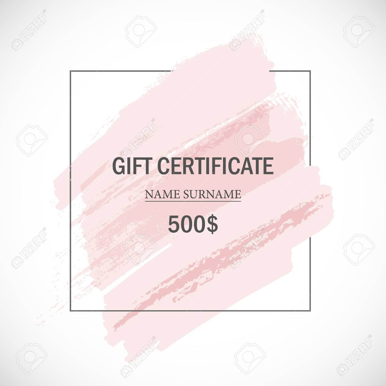 Pink Gift Certificate Template. For Pink Gift Certificate Template