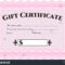 Pink Gift Certificate Template Stock Vector (Royalty Free With Regard To Pink Gift Certificate Template