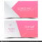 Pink White Modern Creative Business Card Name Card With Regard To Place Card Size Template