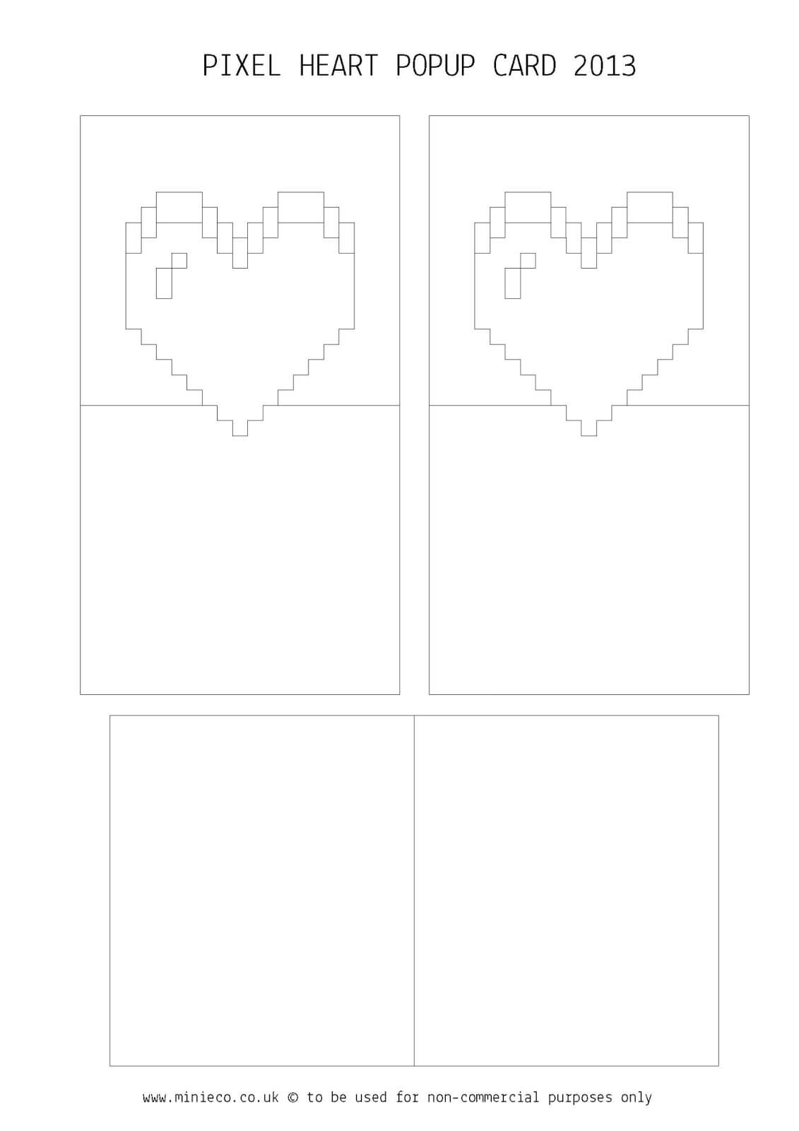 Pixel Heart Pop Up Card Template ] - Day Pixel Heart Pop Up For Pixel Heart Pop Up Card Template