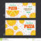 Pizza Flyer Vector Template. Two Pizza Banners. Gift Voucher With Pizza Gift Certificate Template