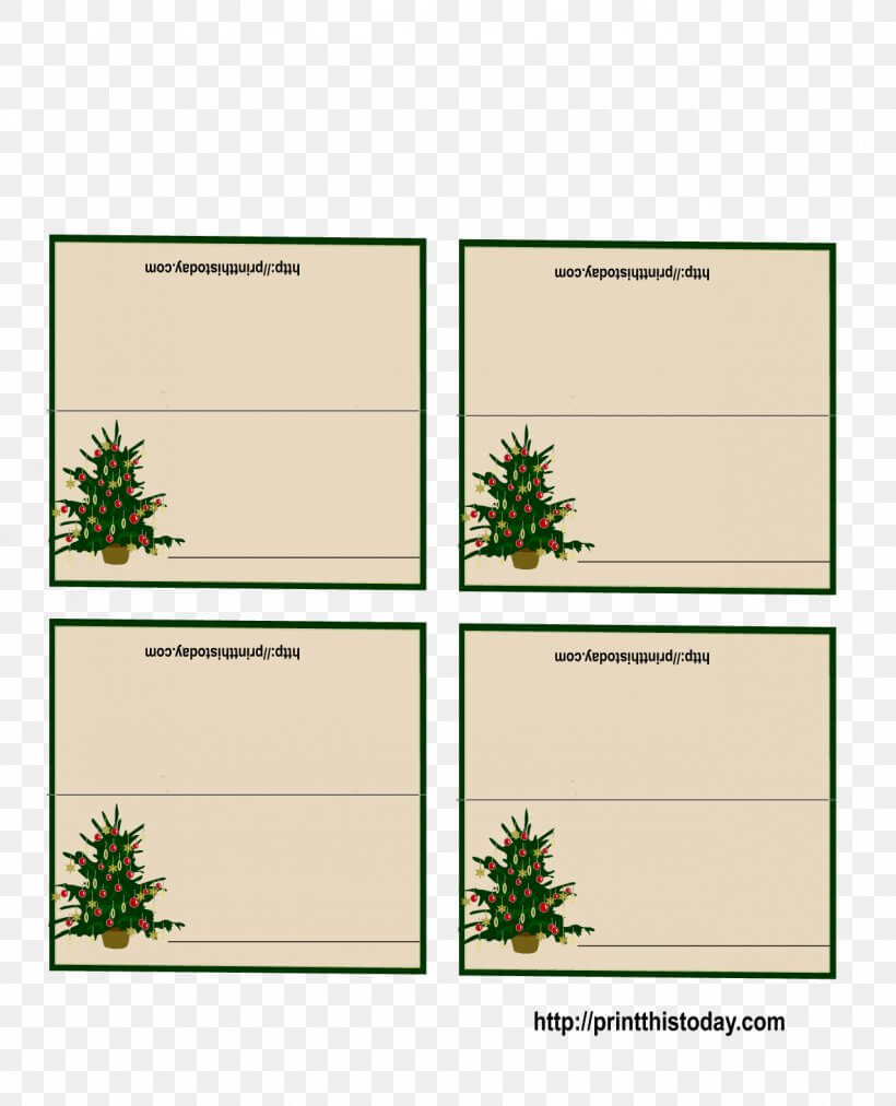 Place Card Christmas Decoration Christmas Card Template, Png With Table Place Card Template Free Download
