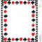 Playing Cards Border Poker Suits Stock Illustration For Playing Card Design Template