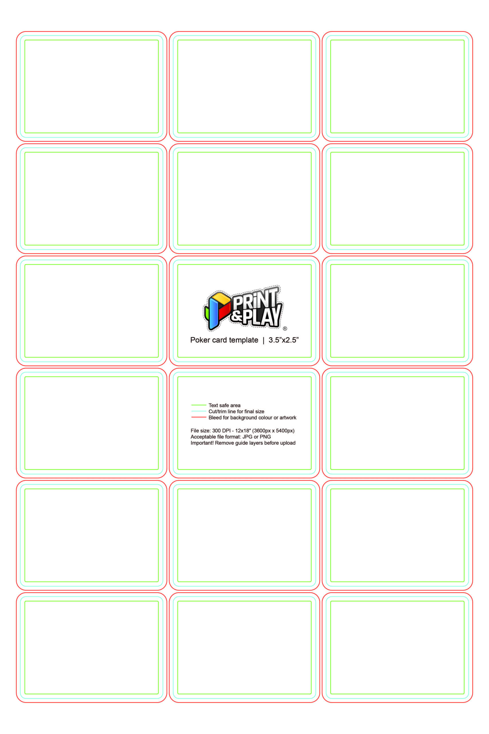 Playing Cards : Formatting & Templates – Print & Play Pertaining To Playing Card Template Word